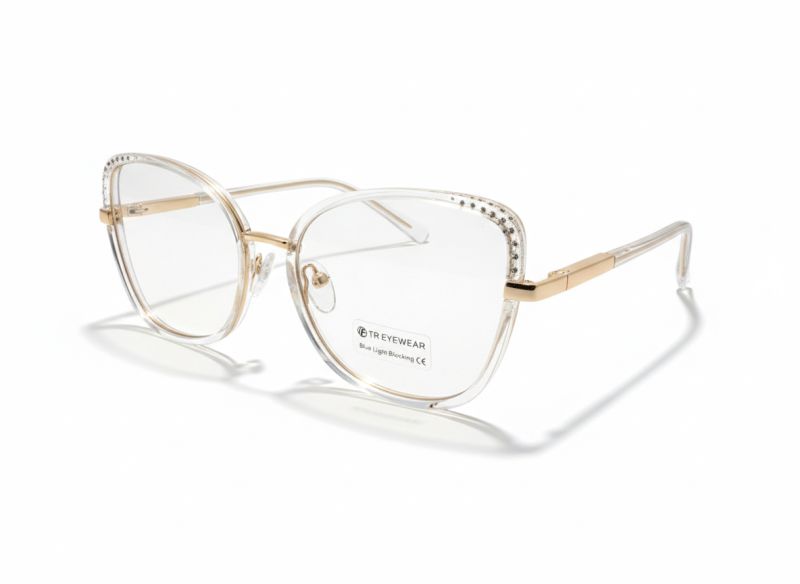 MONTURA DE METAL Y PASTA CON PLAQUETAS