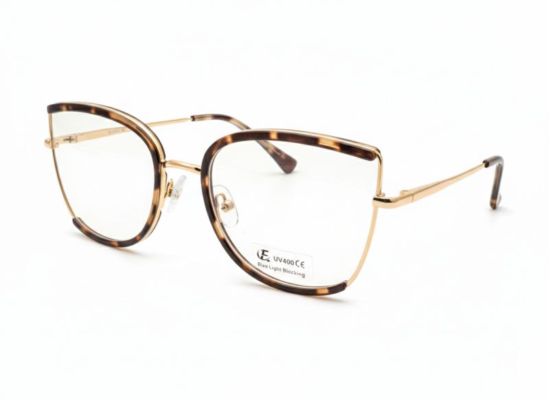 MONTURA DE METAL Y PASTA CON PLAQUETAS